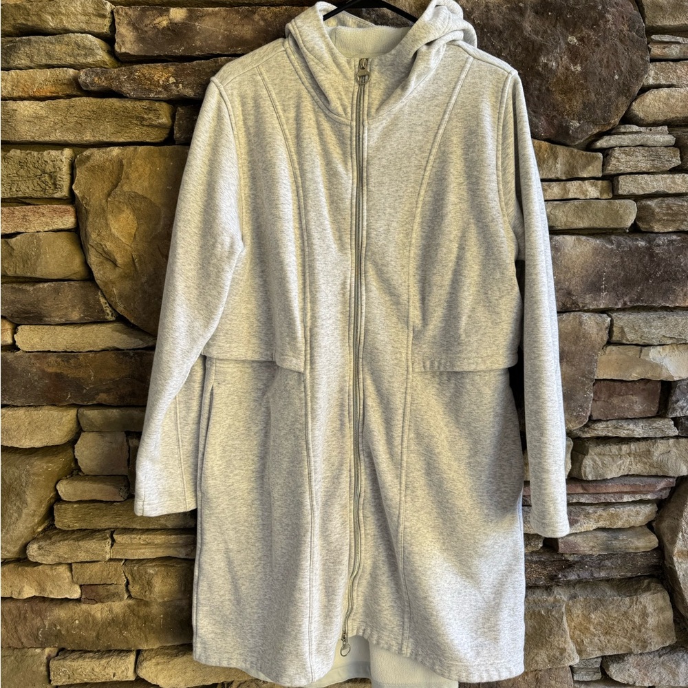 Athleta Cream Textured Jacket